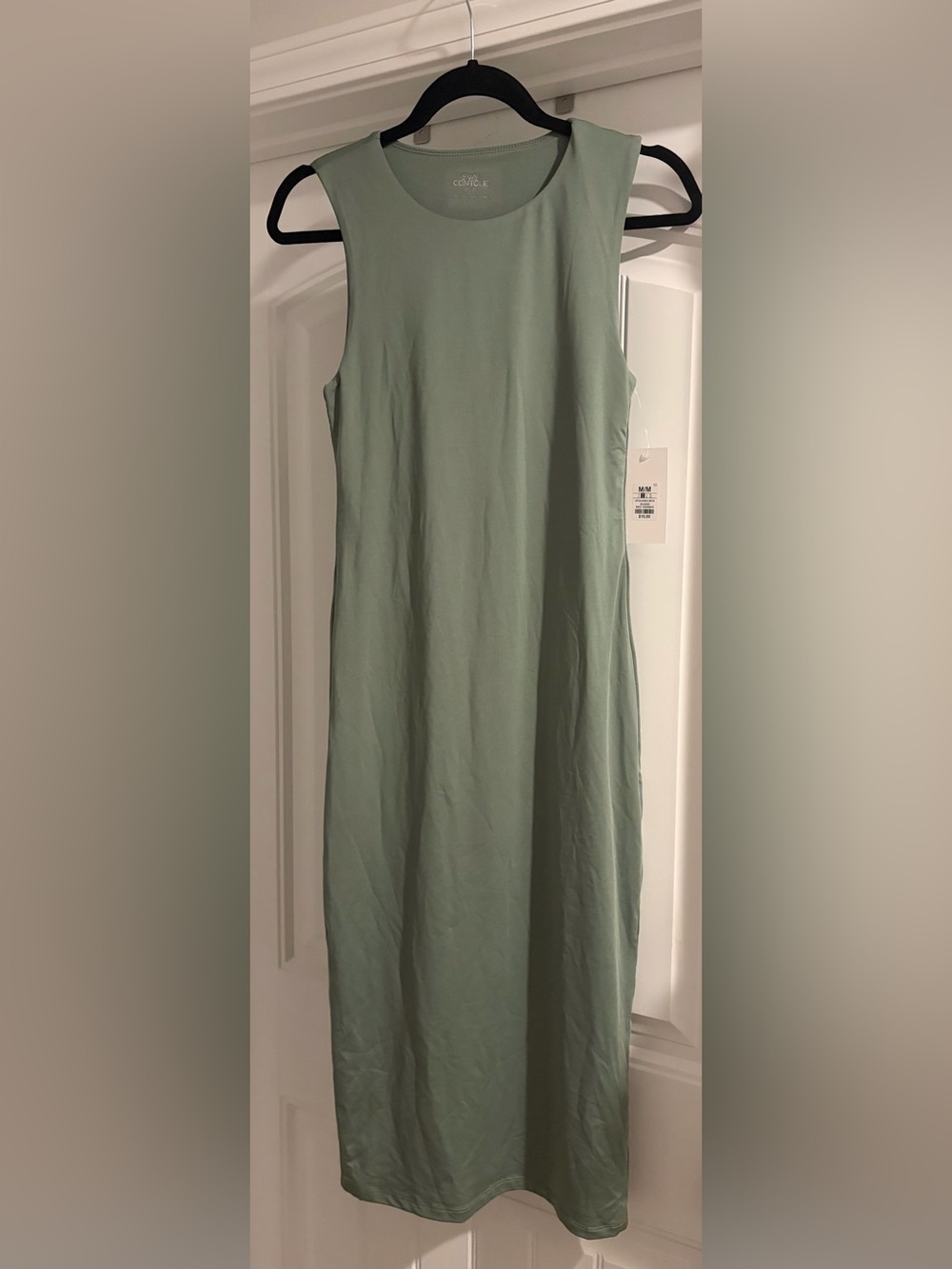 Sleeveless Sage Midi Tank Dress by